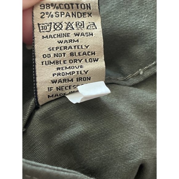 Spoon Jeans Vintage 90s Deadstock Olive Green Boot Cut Pants size 15 Tall - Picture 4 of 4